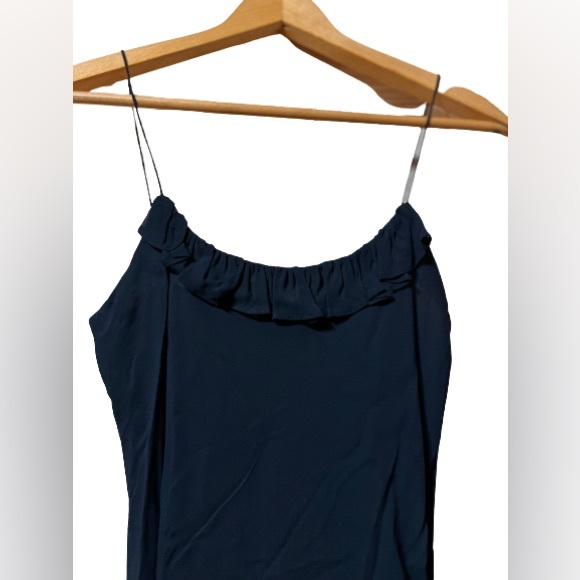 EUC Ralph Lauren Spaghetti Strap Little Black Dress W/ Ruffles - Picture 2 of 5